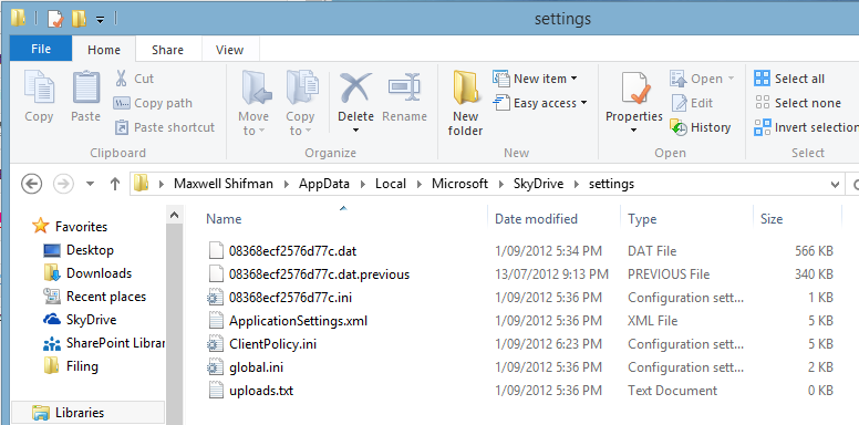 Move Microsoft SkyDrive folder location without re-downloading all files