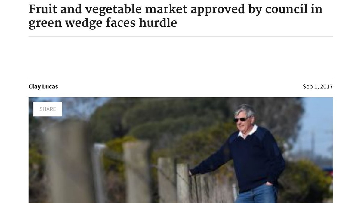 Fruit and vegetable market approved by council in green wedge faces hurdle