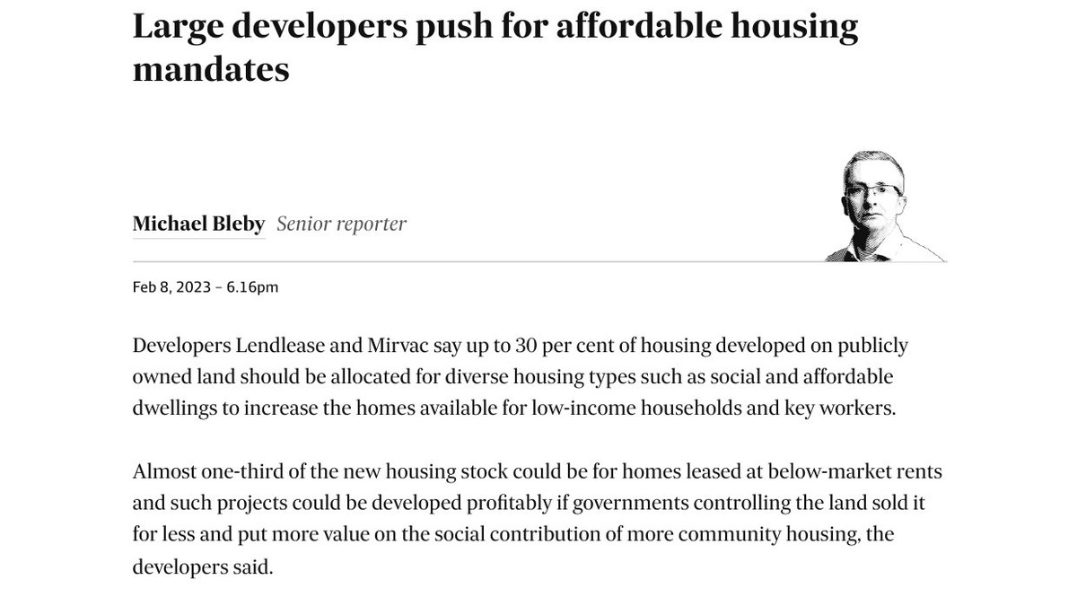Large developers push for affordable housing mandates