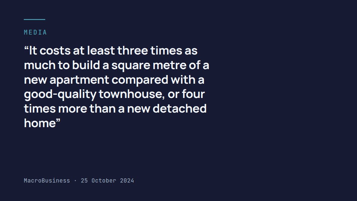 Australians don’t want to live in apartment high-rises