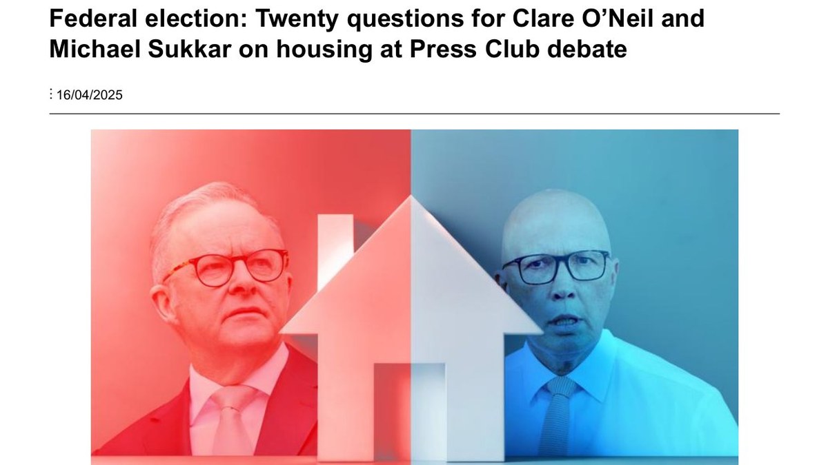 The 20 questions for Liberal, Labor at housing debate