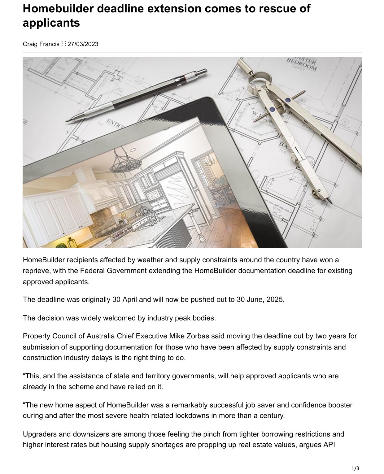 Homebuilder deadline extension comes to rescue of applicants